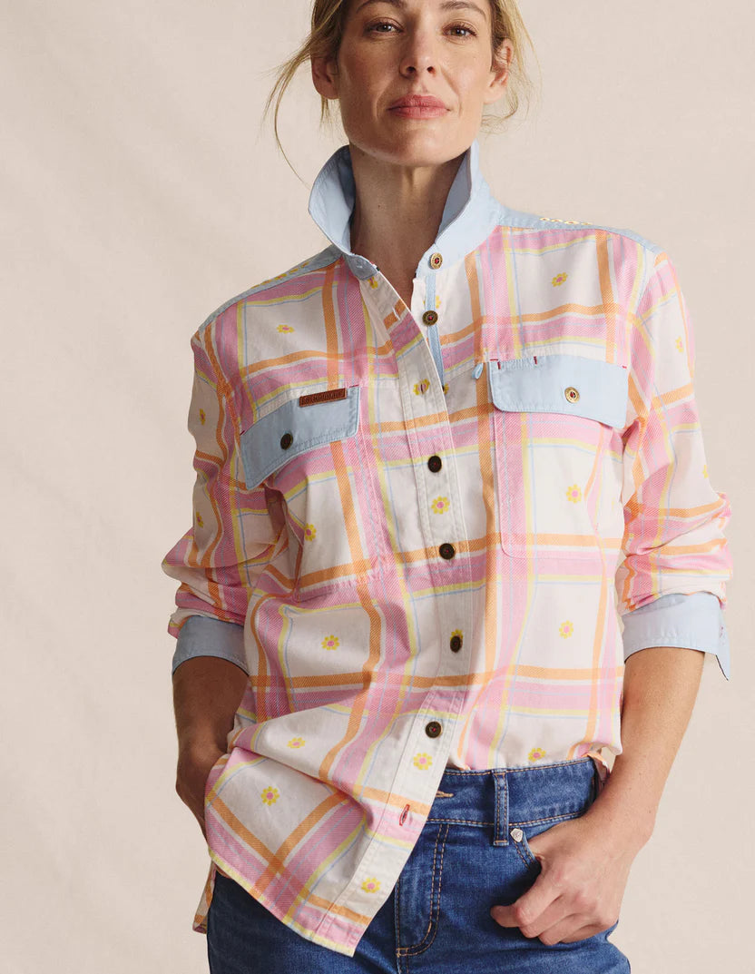 S.Kidman - Spencer Full Placket Work Shirt - Pale Pink