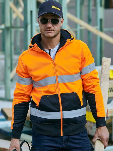 BISLEY - BK6988T Taped Hi Vis Fleece Hoody with Sherpa Lining