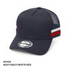 GRACE - AH456 – A-Frame Striped Trucker Cap