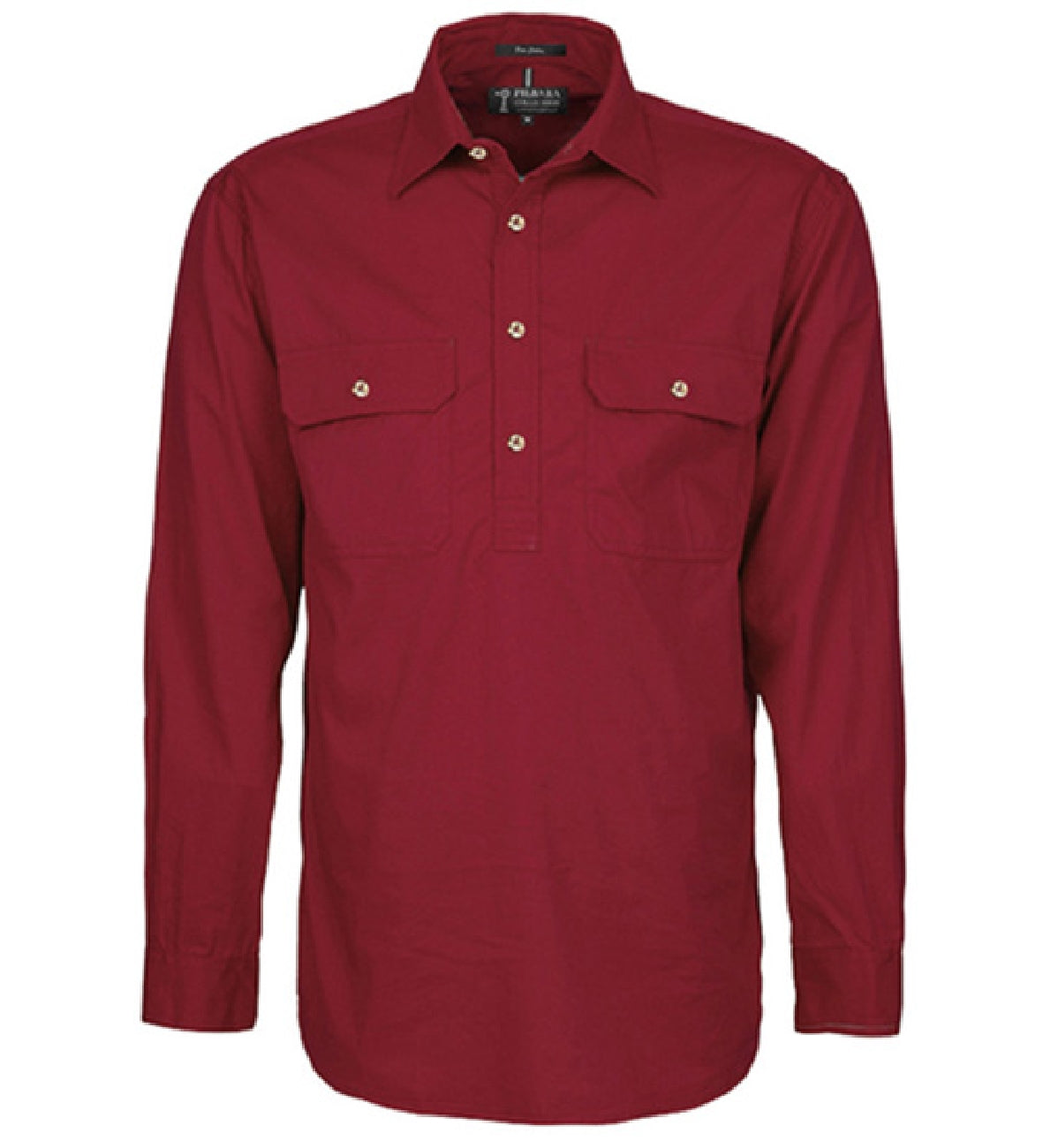 Pilbara - Mens Closed Front Long Sleeve Shirt - Orche