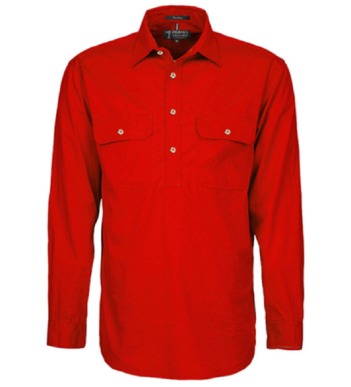 Pilbara - Womens Closed Front L/S Shirt Red