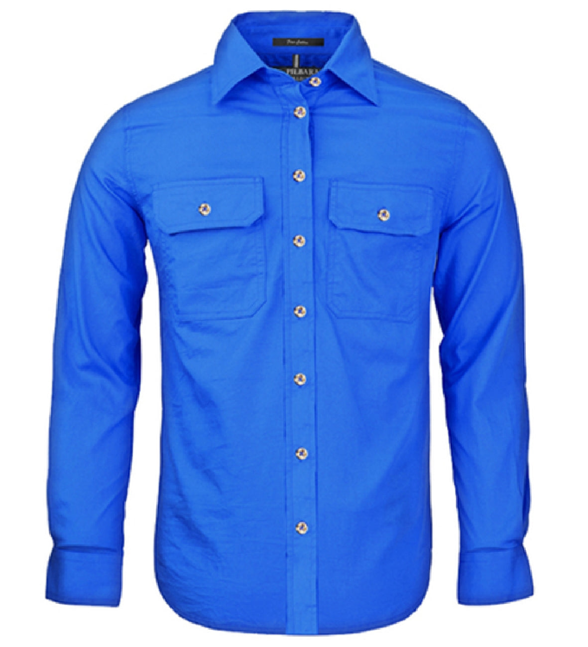 Pilbara - Ladies Open Front L/S Shirt Cobalt-Blue
