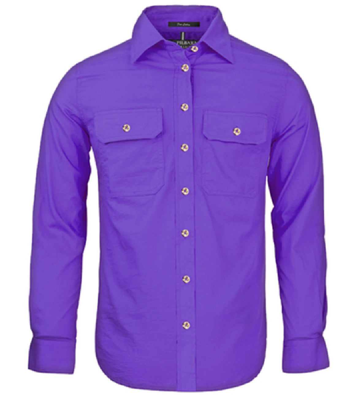 Pilbara - Ladies Open Front L/S Shirt Purple