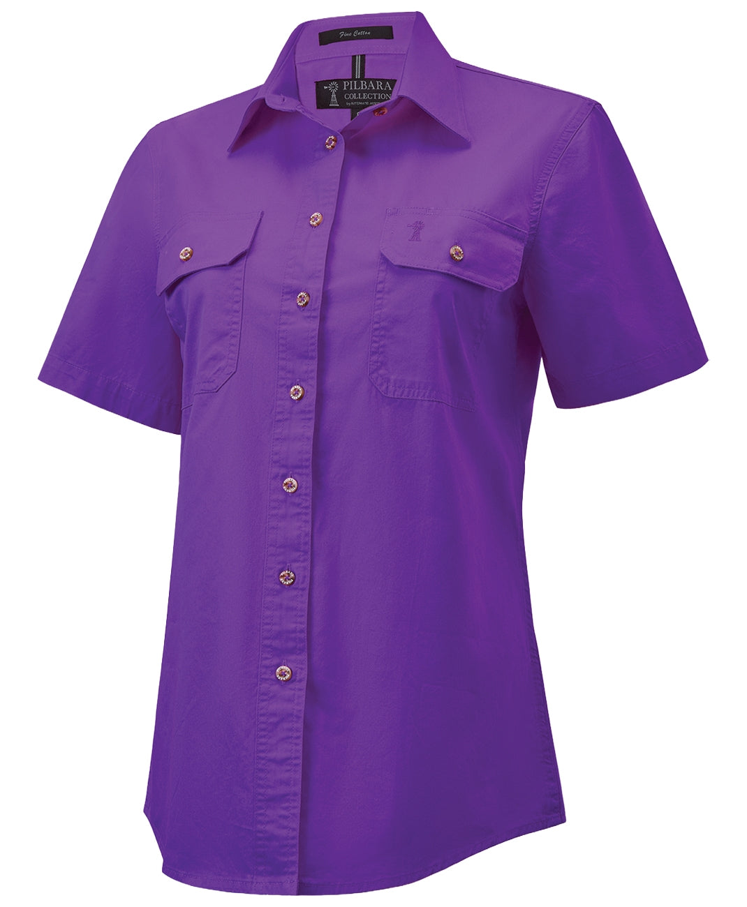Pilbara - Women's Open Front S/S Shirt