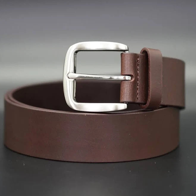 GRVL - Leeton Brown Leather Belt W/ Buckle