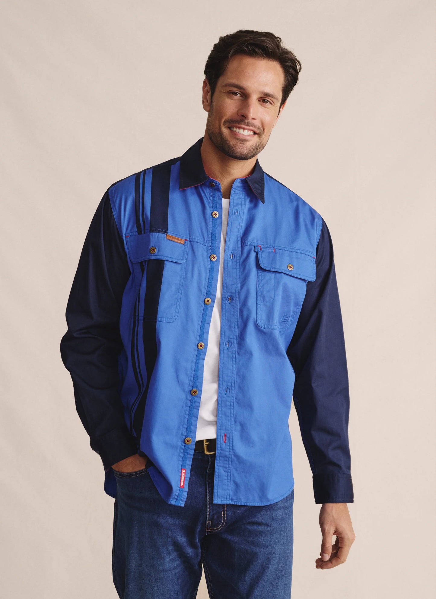S Kidman - Men's Armstrong Work Shirt Mid Blue