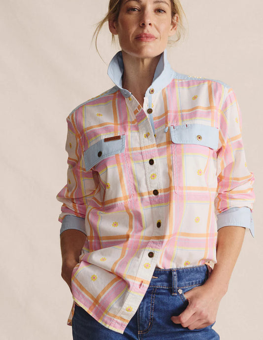 S.Kidman - Spencer Full Placket Work Shirt - Pale Pink