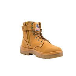 Steel Blue - No Scuff Argyle Zip Safety Toe