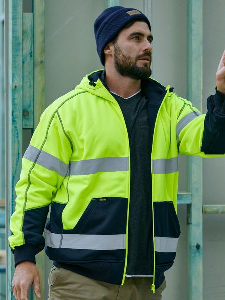 BISLEY - BK6988T Taped Hi Vis Fleece Hoody with Sherpa Lining