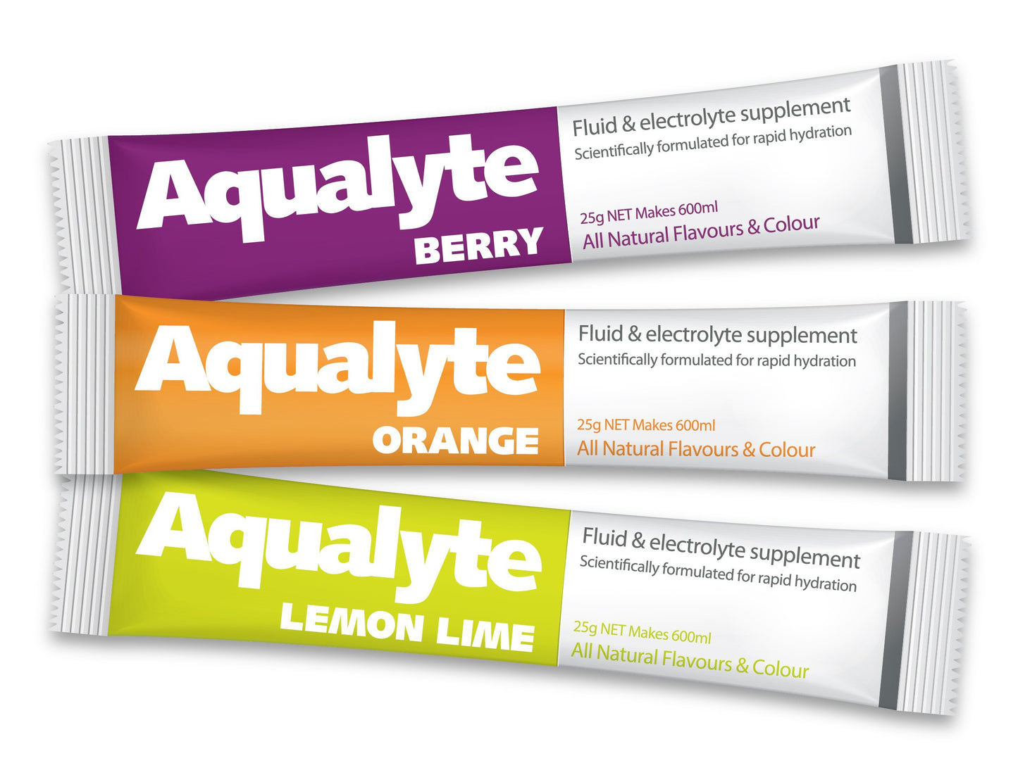 MAXISAFE - Aqualyte Hydration, Mixed Flavours, 25g Sachets, Box of 50