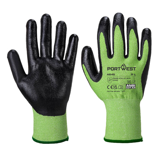 PORTWEST - Green Cut 5 Nitrile Foam Glove