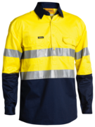Bisley - Taped Hi Vis Closed Front Cool Lightweight Shirt