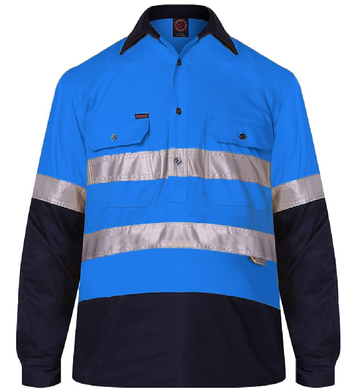 Ritemate - Closed Front HiViz L/S 2 Tone 50MM Reflective Tape