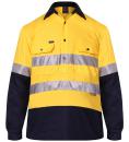 Ritemate -  2 Tone Closed Front L/S Shirt 50MM Reflective Tape