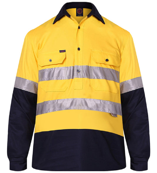 Ritemate - Closed Front HiViz L/S 2 Tone 50MM Reflective Tape