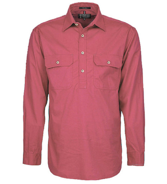 Pilbara - Mens Closed Front Long Sleeve Shirt - Canyon
