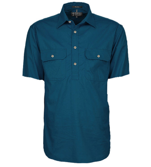 Pilbara - Mens Closed Front Short Sleeve Shirt - Diesel