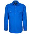 Pilbara - Womens Closed Front L/S Shirt Cobalt-Blue