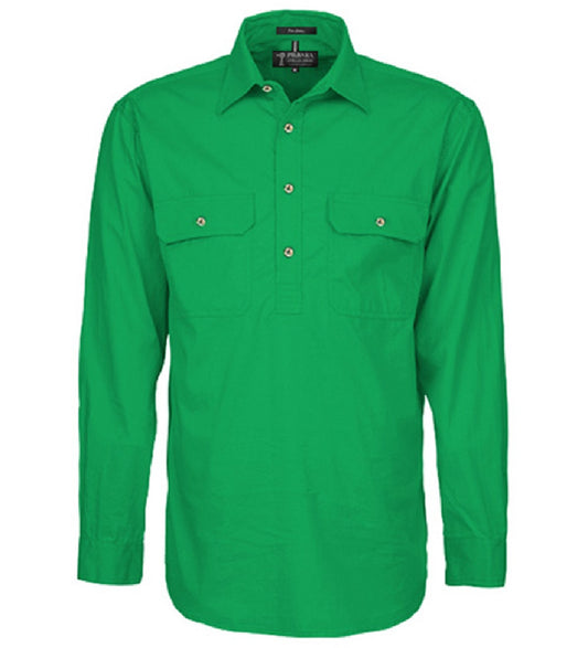 Pilbara - Womens Closed Front L/S Shirt Kelly - Green
