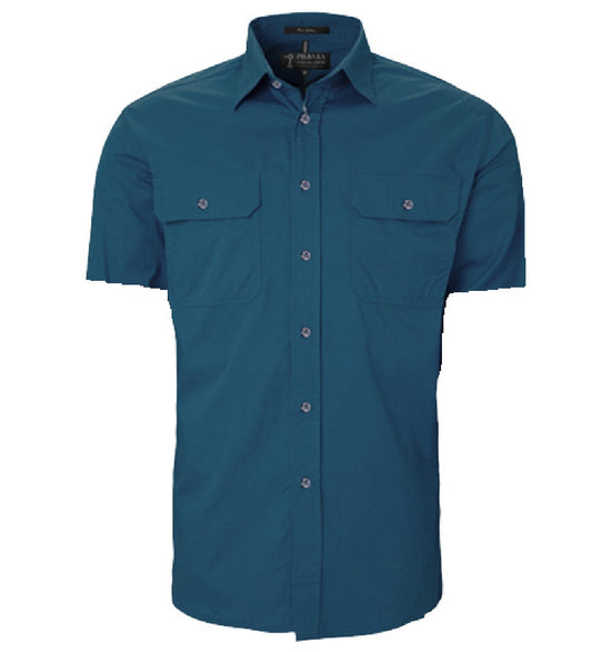 Pilbara - Mens Open Front Short Sleeve Shirt - Diesel