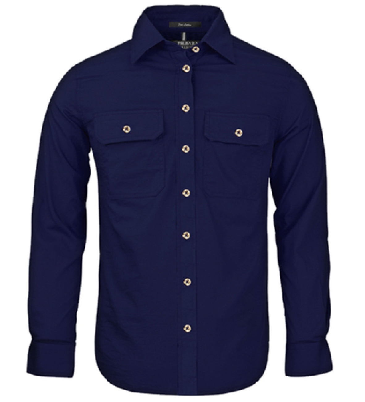 Pilbara - Ladies Open Front L/S Shirt  French Navy