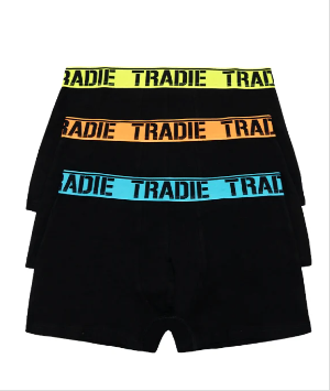 Tradie - Mens 3pk Trunk Fluro Brights