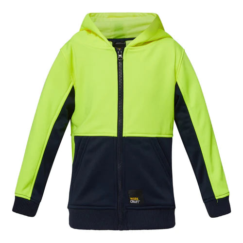 Workcraft - Kids HI Vis Hoody full Zip