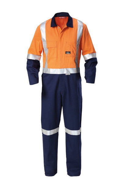 Hard Yakka - HI-VIS 2TONE TAPED COTTON DRILL COVERALL