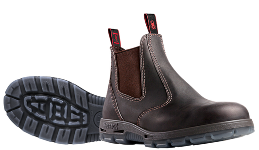 Redback - Claret Oil Kip Pull On Safety Boot
