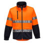 Portwest - Hi-Vis Water Repellent Contrast Zipped Brush Fleece